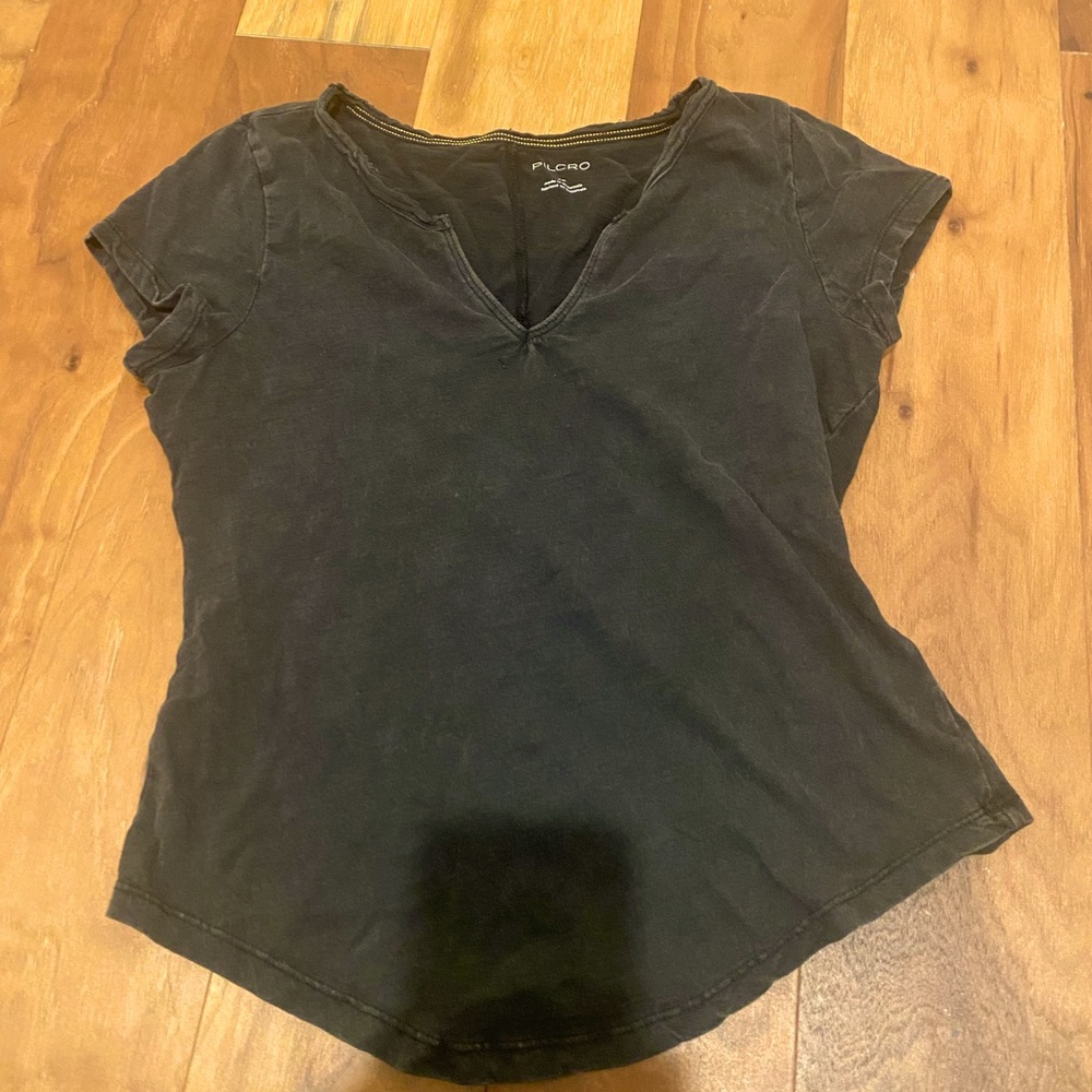 Anthropologie Pilcro Slim Notched Tee